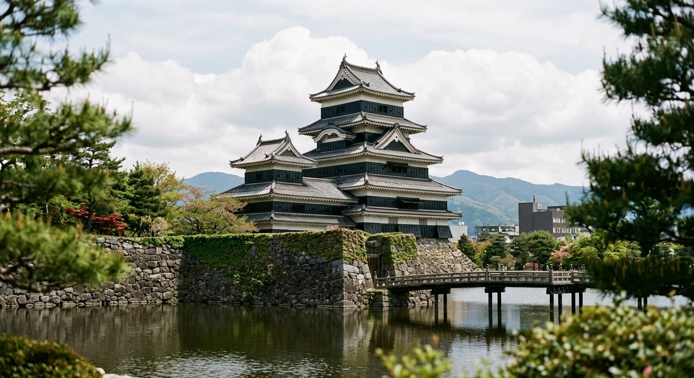 Castillo histórico japonés sobre sus murallas de piedra, la historia detrás de la diversidad regional